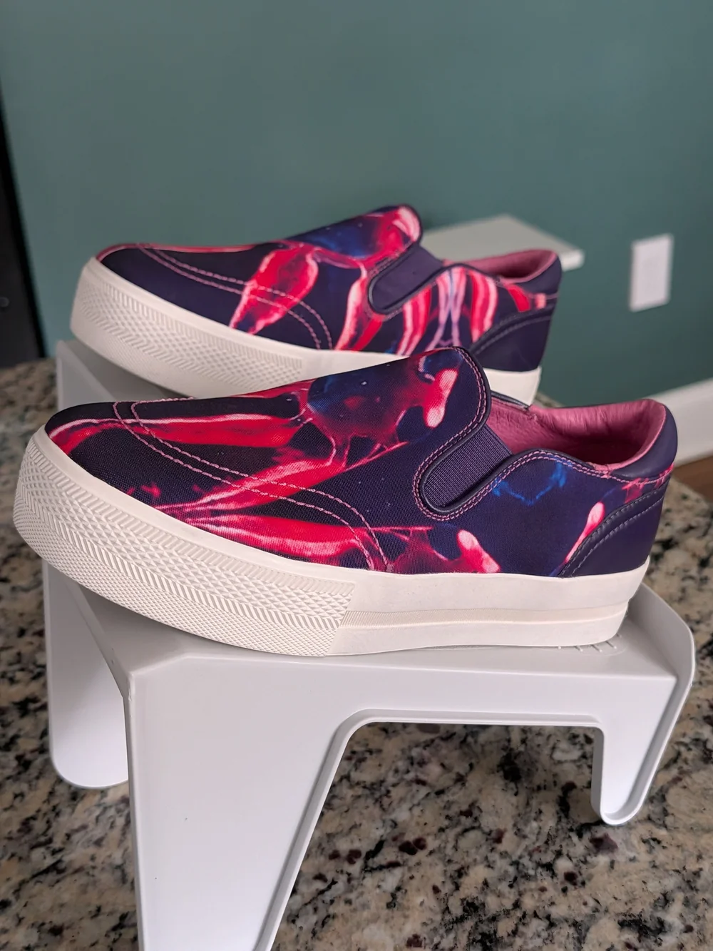Ash Jungle Platform Slip On Sneakers Floral Print Sz 39 -NEW